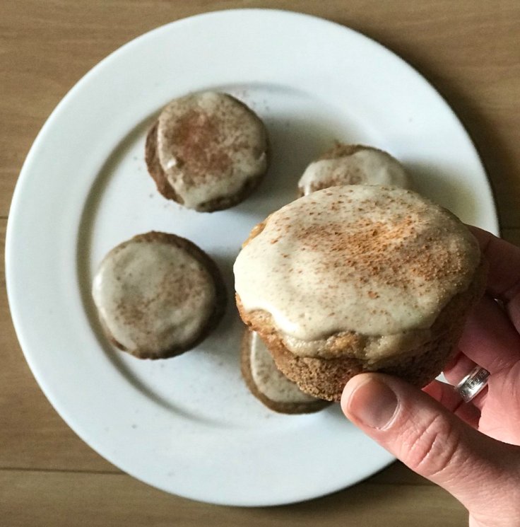 Cinnamon Roll muffins - www.JoyfulGoodness.com - #vegan #paleo #grainfree #breakfast #beJoyful #cinnamonrolls